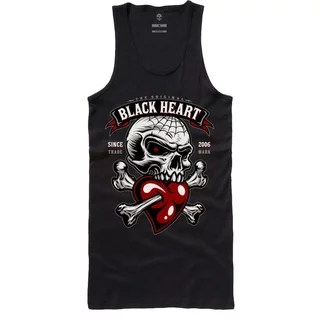 Koszulka damska bluzka bezrękawnik BLACK HEART Heart Lover - Czarny - Czarny