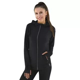 ECO Bamboo Sport Langarm-Kapuzenpulli - schwarz