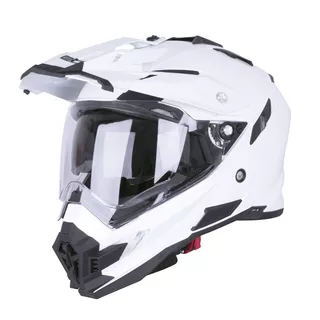 Motocross Helmet W-TEC AP-885 - Pearl Black - Pearl White