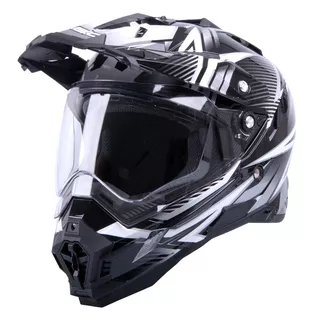 Motokrosová přilba W-TEC AP-885 graphic - 2.jakost - černo-šedá