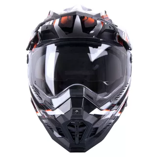 Motocross Helmet W-TEC AP-885 TX-27 - Black-Grey