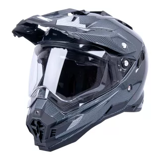 Motocross Helm W-TEC AP-885 Carbon-Look