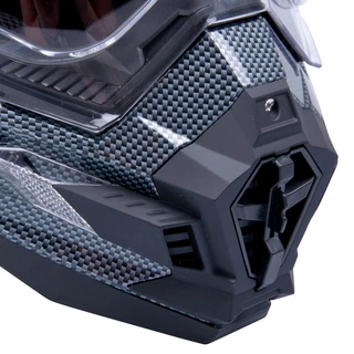 Kask motocyklowy W-TEC AP-885 carbon look z blendą endurro