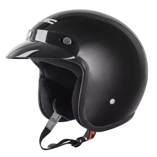 Kask motocyklowy otwarty chopper W-TEC AP-75 - Biała perła - Czarna perła