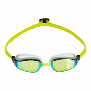 Okulary pływackie Aqua Sphere Fastlane Yellow Titanium Mirrored