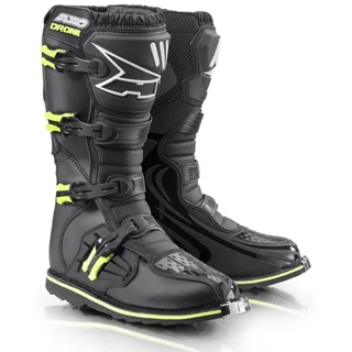Motocross Boots AXO Drone Limited Edition - Black-Fluorescent Yellow - Black-Fluorescent Yellow