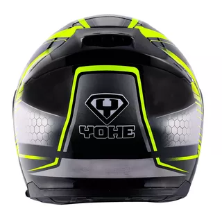 Výklopná moto helma Yohe 950-16 - Black-Fluo Green, XL (61-62)