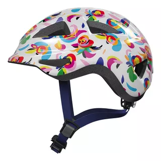 Children’s Cycling Helmet Abus Anuky 2.0 - Rose Flower - White Parrot