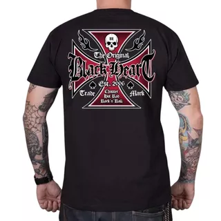 Triko BLACK HEART Heart Cross