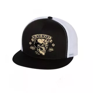 Šiltovka BLACK HEART Devil Skull Trucker WHT - biela