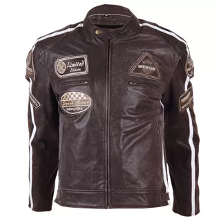 Leather Moto Jacket BOS 2058 Brown