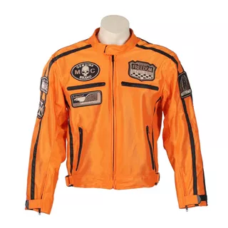 Summer Moto Jacket BOS 6488 Orange - 4XL - Orange