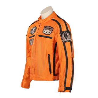 Summer Moto Jacket BOS 6488 Orange - 4XL