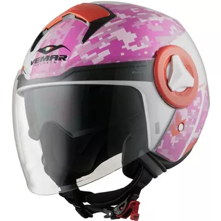 Vemar Breeze Camo Motorradhelm - rosa