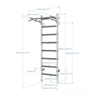 Rebriny s hrazdou BenchK 221B 230x67 cm