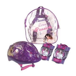 Violetta Kinderset - Helm + Knie - und Ellbogenschützer