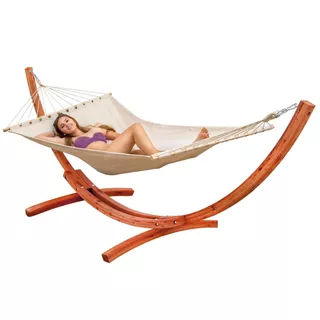 Hammock w/ Wooden Stand inSPORTline Woodleaf