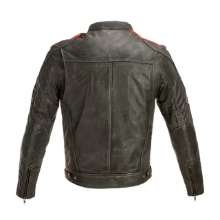 Men’s Leather Motorcycle Jacket B-STAR Zagiatto - Dark Olive Green