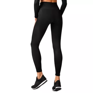 Női varrásmentes leggings Boco Wear Black Cropped - fekete