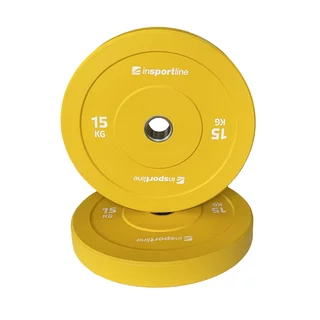 Gumový kotouč inSPORTline Bumper Plate Go 15 kg 50 mm