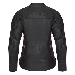 W-TEC NF-1174 Damen Motorrad Lederjacke - schwarz-rosa