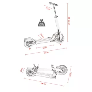 Elektrická koloběžka City Boss R3 černá 8"