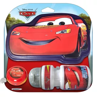 Disney Cars Fahrrad-Set - Trinkflasche, Klingel, Schild für Lenker