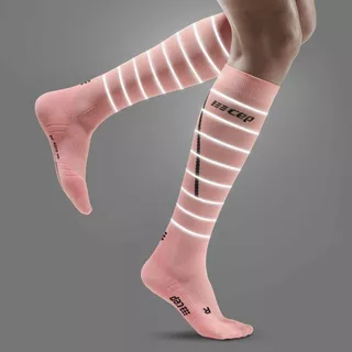 Women’s Compression Socks CEP Reflective - Pink