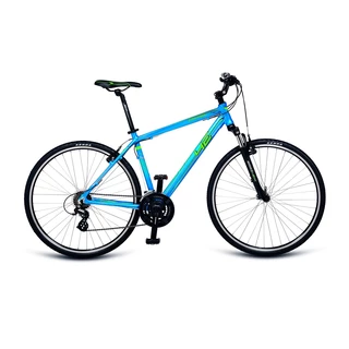 Pánsky crossový bicykel 4EVER Control 28'' - model 2017 - čierno-oranžová - nebeská modrá