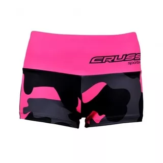 Ultra Short Leggings CRUSSIS Black-Pink - Camu Pink