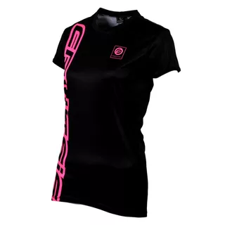 CRUSSIS Damen T-Shirt schwarz-fluo pink - schwarz-rosa