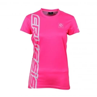 Dámské triko s krátkým rukávem CRUSSIS fluo růžové - fluo růžová