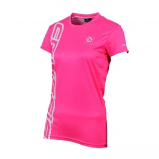 CRUSSIS Damen Shirt mit kurzen Ärmeln fluo pink