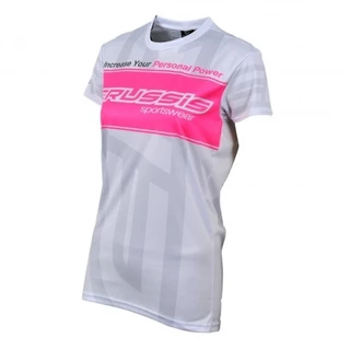 Women’s Short Sleeve T-Shirt CRUSSIS White - White-Pink