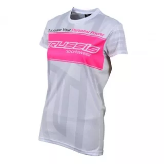 Women’s Short Sleeve T-Shirt CRUSSIS White - White-Pink