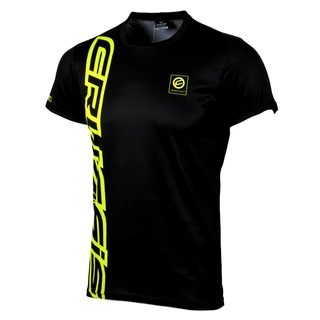 Pánské triko s krátkým rukávem CRUSSIS černo-žlutá - černá-fluo žlutá, S