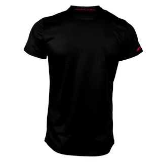 Pánské triko s krátkým rukávem CRUSSIS černá/malina - XL