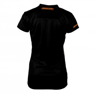 Dámské triko s krátkým rukávem CRUSSIS černo-oranžová - XS