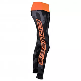 Women’s Leggings CRUSSIS Gray-Orange - Grey Camo/Fluo Orange - Grey Camo/Fluo Orange