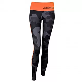 CRUSSIS Damen Leggings grau-orange