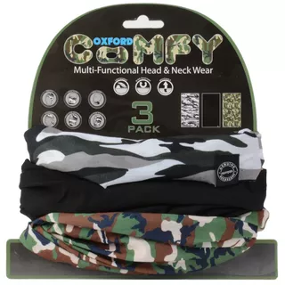 Univerzální multifunkční nákrčník Oxford Comfy 3-pack - camo