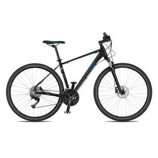 Pánsky crossový bicykel 4EVER Credit Disc 28'' - model 2021 - čierna/metal modrá