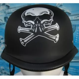 Retro otvorená moto prilba Sodager Skull Head