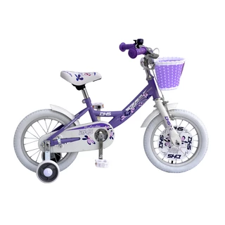 Detský bicykel DHS 1402 Miss Fourteen 14" - model 2014 - biela - fialová