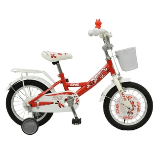 Detský bicykel DHS 1402 Miss Fourteen 10" - biela - červená