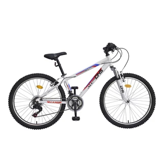 Juniorský horský bicykel DHS Alu-Kids 2423 24" - model 2014 - červená - biela