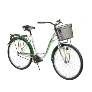 Női városi kerékpár DHS Citadinne 2632 26"- 2015 modell - fehér-zöld - fehér-zöld