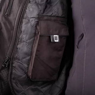 Dámská moto bunda W-TEC Barbata - černo-šedo-růžová