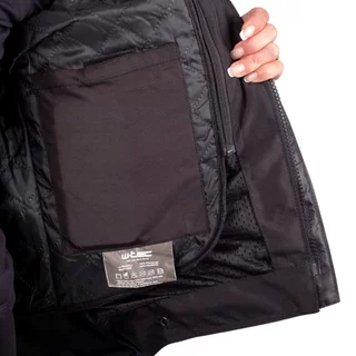 Dámská moto bunda W-TEC Barbata - černo-šedo-růžová