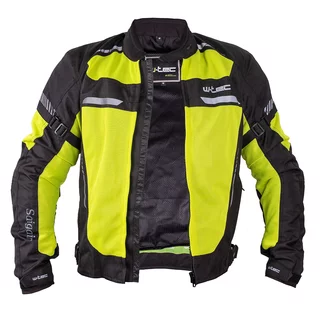 Men’s Summer Motorcycle Jacket W-TEC Saigair - Fluo Yellow-Gray, S
